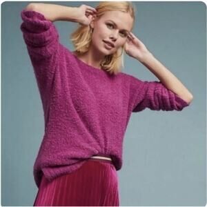 Sleeping On Snow Anthro Merino Wool Alpaca Blend Cozy Soft‎ Sweater Small Winter